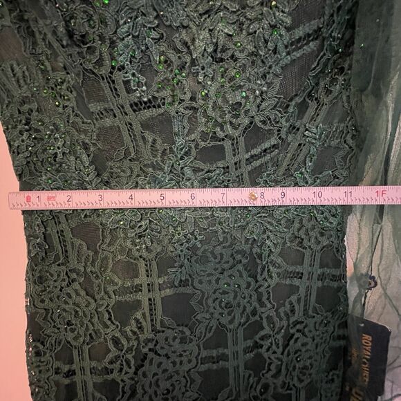 Royal Queen Formal Dress Womens 4 Hunter Green Mermaid Sparkle Prom HOCO Train - Picture 5 of 8